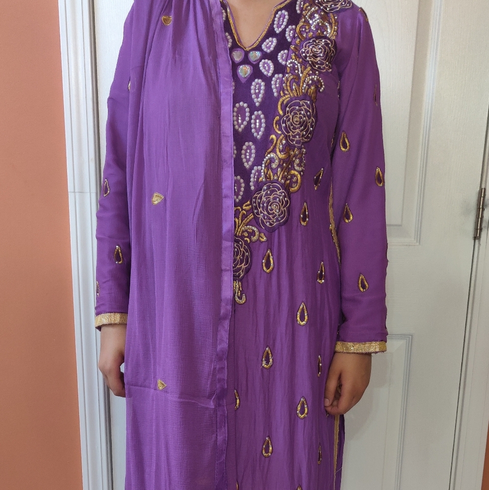 Indian lavender salwar kameez